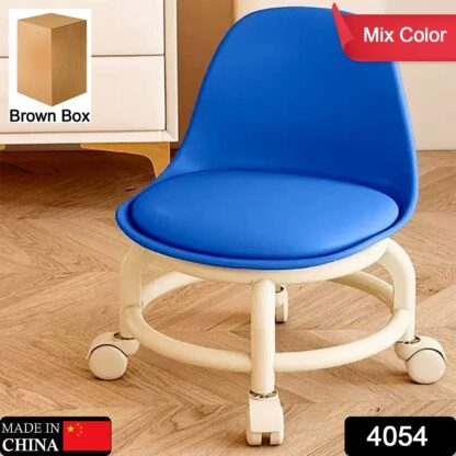 Low Round Rolling Stool with Wheels Pedicure Stool for Fitness Office Garage | Home & Garden | Furniture | Benches, Stools Multi-color (1 pc) - Image 2