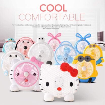 plastic cute mini electric usb fan desk fan for children ( Battery Not Include) - Image 3