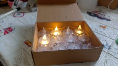 12 Pcs Flameless and Smokeless Decorative Acrylic Candles Transparent Led Tea Light Candle for Gifting, House, Diwali, Christmas, Festival, Events Decor Candles - Image 6