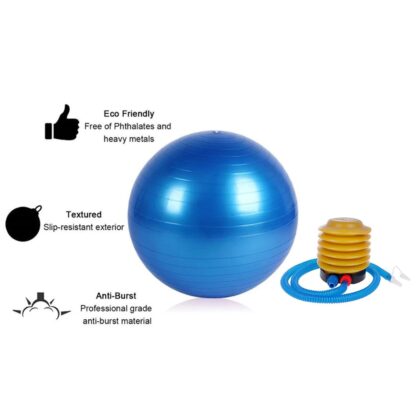 Heavy Duty Gym Ball Non-Slip Stability Ball with Foot Pump for Total Body Fitness - Image 6