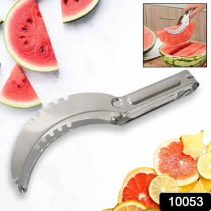 3in1 Stainless Steel Watermelon Cantaloupe Slicer Knife, Corer Fruit, Vegetable Tools Kitchen (1 Pc) - Image 2