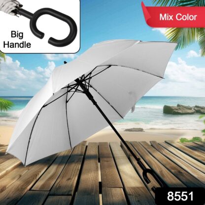 8551 Umbrella Summer Sun and Rain Protection Foldable Cute Umbrella & C-Shaped Handle || UV Protection Rain Sun Umbrella || Travel Accessories || Umbrella for Children, Girls, and Boys (1 Pc / Mix Color) - Image 2