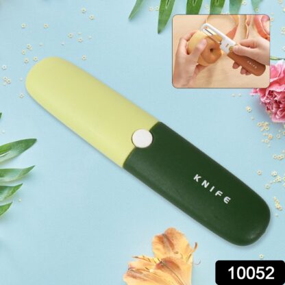 Multifunctional peeler Two in one fruit knife, fruit and vegetable cutting knife+sawtooth peeler, apple, carrot, potato, fruit slice antiskid - Image 2