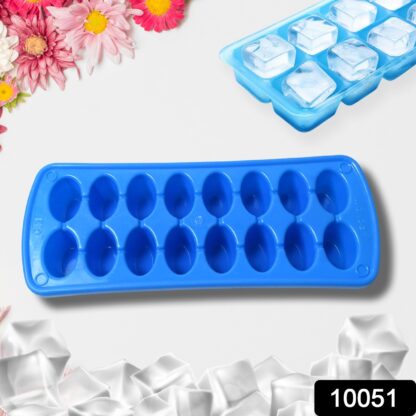 Plastic Ice Cube Tray- Cube Plastic Ice Cube Moulds & Tray with Flexible Ice Trays, Stackable Flexible & Twist Release Safe Ice Cube Molde - Image 2