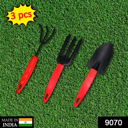 3pcs Small sized Hand Cultivator, Small Trowel, Garden Fork - Image 2