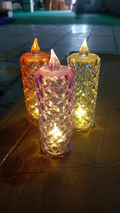 Candles for Home Decoration, Crystal Candlelight (1 Pc / Multicolor) - Image 8