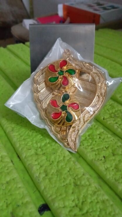 Leaf Shape Special Puja Thali (1 Pc / Mix Design) - Image 10