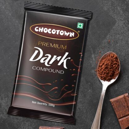 Dark Compound 500gm | Chocotown Dark Choco Slab - Image 6