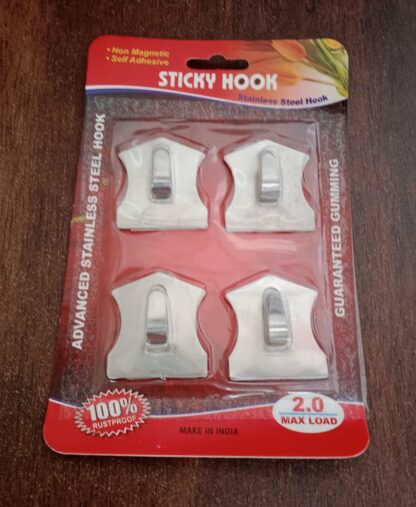 Self- Adhesive Hooks, Heavy Duty Wall Hooks Hangers Stainless Steel Waterproof Sticky Hooks for Hanging Robe Coat Towel Kitchen Bathroom and. - Image 7