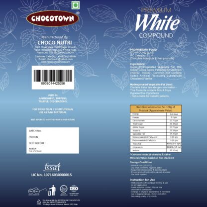 Chocotown Premium White Choco Compound Slab, 500gm - Image 4