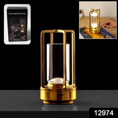 Crystal Lantern Lamp, Crystal Lantern Table Lamp, 3 Colors Rechargeable Cordless Led Lights for Restaurant / Bedroom Lights (1 Pc) - Image 2