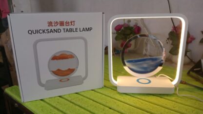 13477 3D Wireless Charging LED Light USB Quicksand Painting Lamp for Bedroom - Image 7