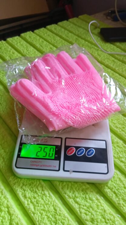 Dishwashing Gloves with Scrubber| Silicone Cleaning Reusable Scrub Gloves for Wash Dish Kitchen| Bathroom| Pet Grooming Wet and Dry Glove (1 Pair, 250 Gm) - Image 8