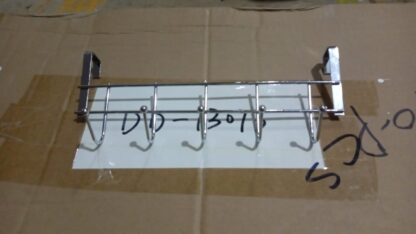 Steel Over The Door Wall Hanger 5 Hook Cabinet Rack (1 Pc) - Image 8