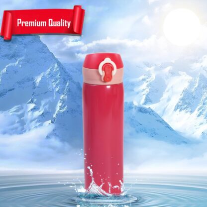 Stainless Steel Water Bottle Leak Proof, Rust Proof, Hot & Cold Drinks, Gym Sipper BPA Free Food Grade Quality, Steel fridge Bottle For office / Gym / School (350 ML Approx) - Image 3