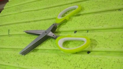 Multifunction Vegetable Stainless Steel Herbs Scissor with 5 Blades (1 Pc) - Image 7