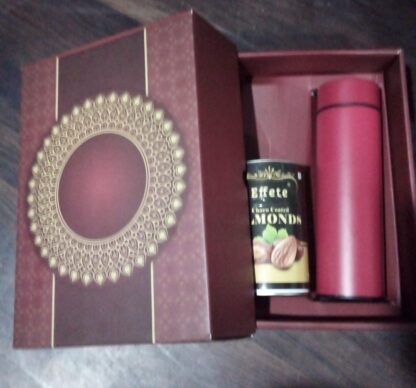 Personalized Temprature Water Bottle & Chocolate (With Attractive Multi circle Box / 2 Pc Set) - Image 8