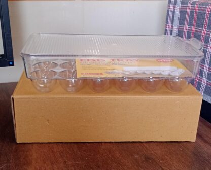 Plastic 18 Cavity Egg Storage Box Or Egg Trays For Refrigerator With Lid & Handles High Quality, Rectangular Egg Tray Box For 18 Egg (1 Pc) - Image 10