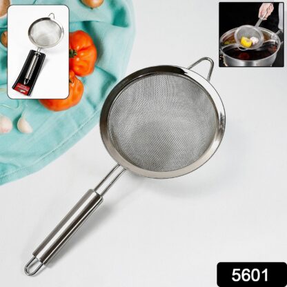 Mesh Sieve Quality Stainless Steel Fine Mesh Strainer with Sturdy Handle and Hook, Ideal for Tea Coffee, Rice, Powder, Fruit Etc Kitchen Food Kitchen Utensil - Image 2