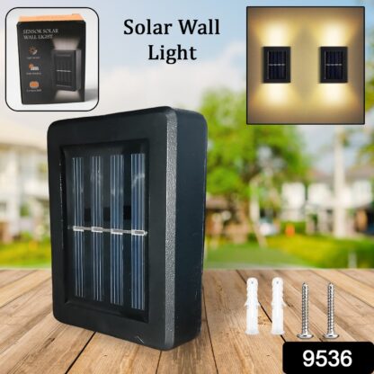 Solar Wall Lights Small Fence Lights Solar Powered Up Down LED Porch Light Garden Lights Outdoor Solar Landscape Lights WaterProof Light (1 Pc) - Image 2