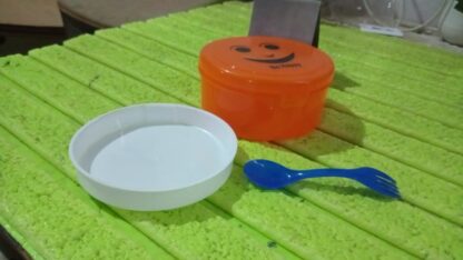 Smily Plastic lunch box, Small Box With 2in1 Spoon pack of 1 - Image 7