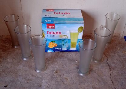 High Quality Faluda, ice cream, Juicer and Water Glasses Set of 6 Transparent, Drinking Water Glasses Stylish Glasses for Faluda, Water, Juice, Glass Set of 6 Pcs (300 ML Approx) - Image 8