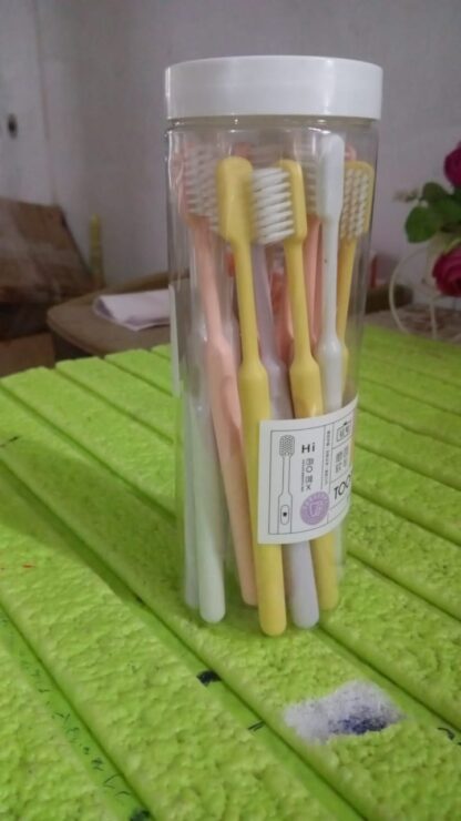 Plastic Toothbrush With Plastic Round Box (20 pcs Set) - Image 7