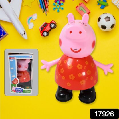 Pig Children Play toy, Pretend Play Toy Fun Gift for Kids, Movable Hands, Legs Pig Pretend Play Toy Set for Kids Children with Soft Rubber Material (1 Pc / Battery Not included) - Image 2