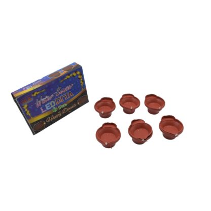 Water Sensor Diyas for Diwali Decoration | Diyas for Home Decoration| Diwali Decoration Items for Home Decor Diyas | Diwali LED Diyas Candle with Water Sensing Technology E-Diya (6Pc Set) - Image 4