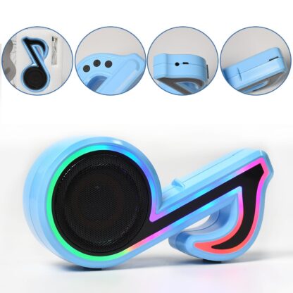 Mini Portable Music Note Shape Speaker Subwoofer Colorful Musical Note LED Lighting Sound For Creatives Gift Computer Phone Sound Equipment Bluetooth speaker (Media Player) - Image 6