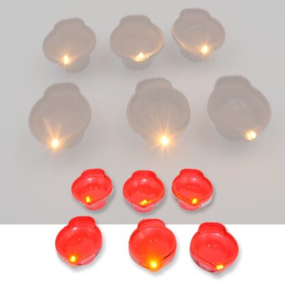 Water Sensor Diyas for Diwali Decoration | Diyas for Home Decoration| Diwali Decoration Items for Home Decor Diyas | Diwali LED Diyas Candle with Water Sensing Technology E-Diya (6Pc Set) - Image 7