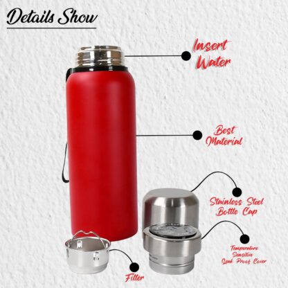 Stainless Steel Water Bottle, Fridge Water Bottle, Stainless Steel Water Bottle Leak Proof, Rust Proof, Cold & Hot Thermos steel Bottle| Leak Proof | Office Bottle | Gym | Home | Kitchen | Hiking | Trekking | Travel Bottle (Approx 600ML) - Image 6